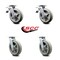 Service Caster 8 Inch Thermoplastic Rubber Caster Set with Roller Bearing 2 Total Lock Brake SCC-TTL30S820-TPRRF-2-S-2 - alternate 6